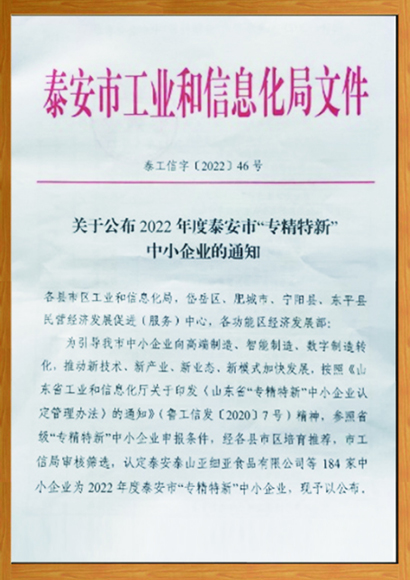 专精特新创新型企业